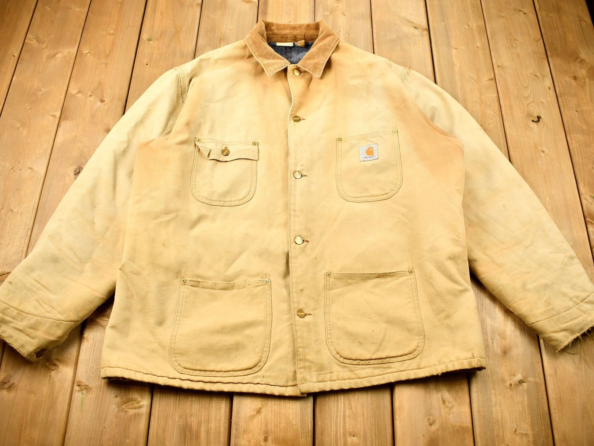 Vintage 1980s Carhartt Blanket Lined Chore Coat