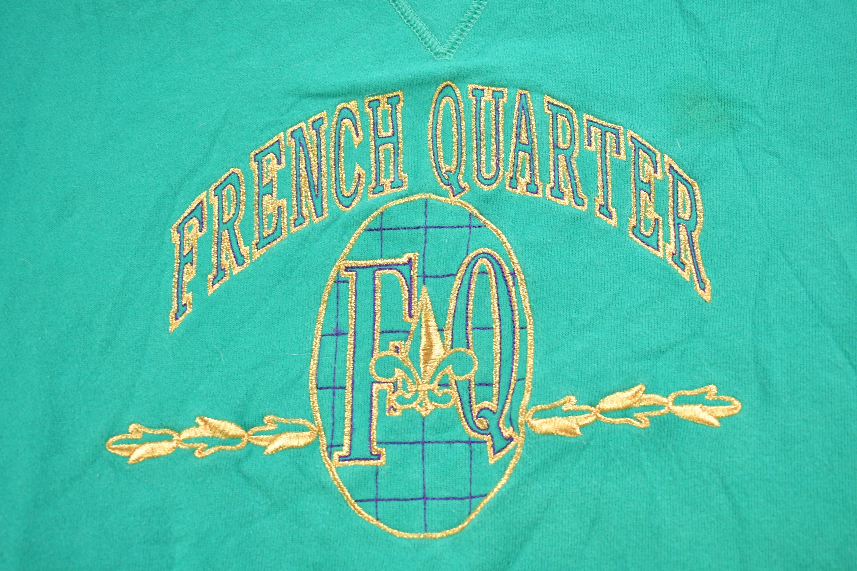 Vintage 1990s French Quarter Embroidered Champion Crewneck