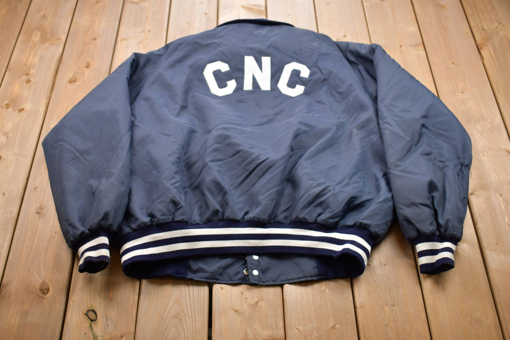 Vintage 1980s Butwin CNC Men's Basketball Bomber Jacket