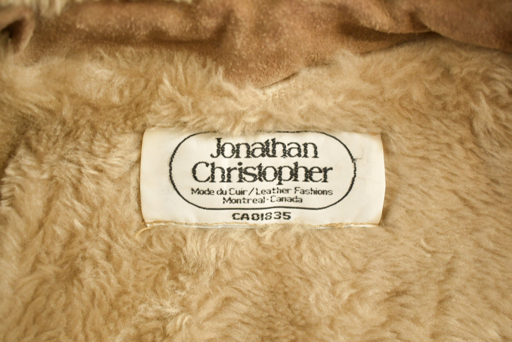 Vintage 1980s Jonathan Christopher Fur Lined Suede Jacket