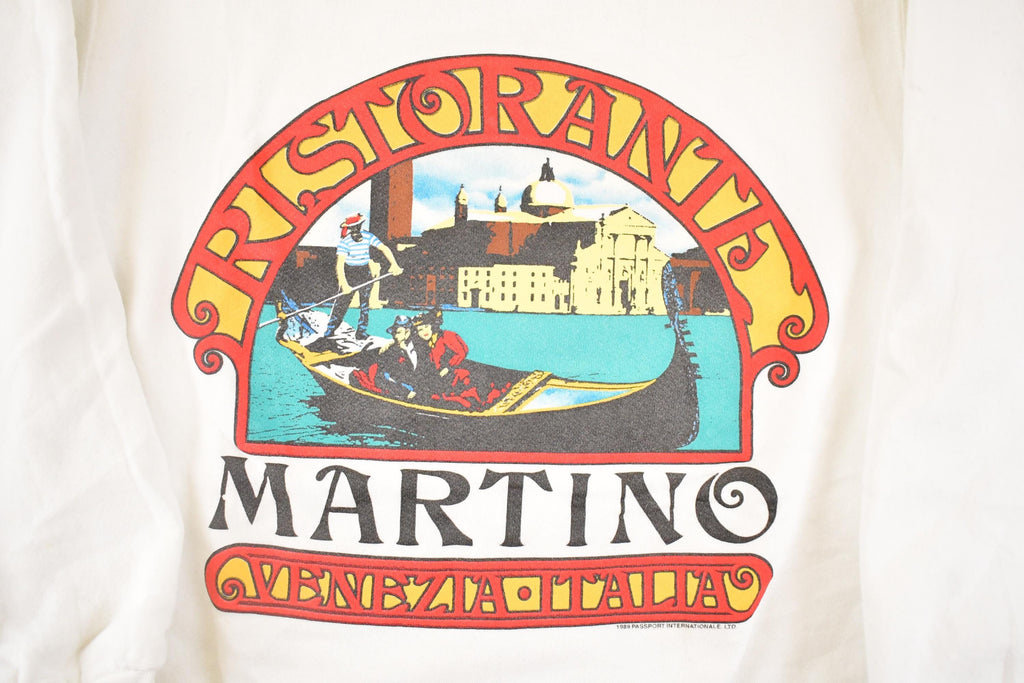 Vintage 1989 Martino Ristorante Souvenir Crewneck Sweatshirt Men's L