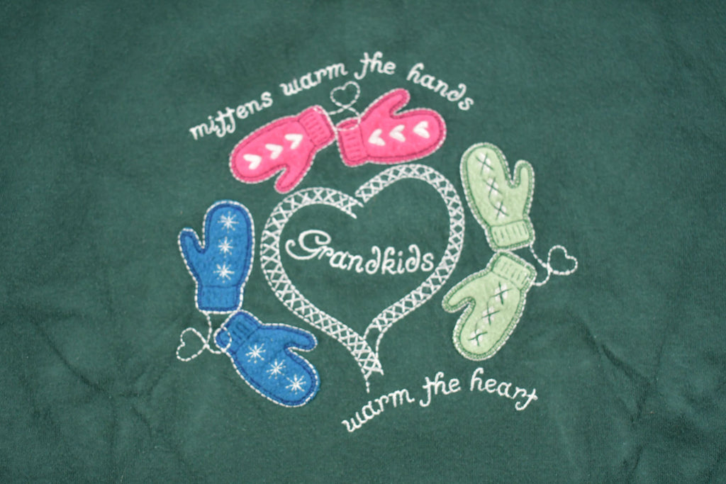 Vintage 1990s Grandkids Double Collar Cute Crewneck /