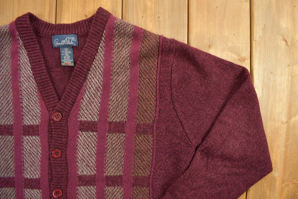 Vintage 1980s Carroll Palmer Knitted Cardigan Button Up Sweater