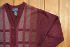 Vintage 1980s Carroll Palmer Knitted Cardigan Button Up Sweater