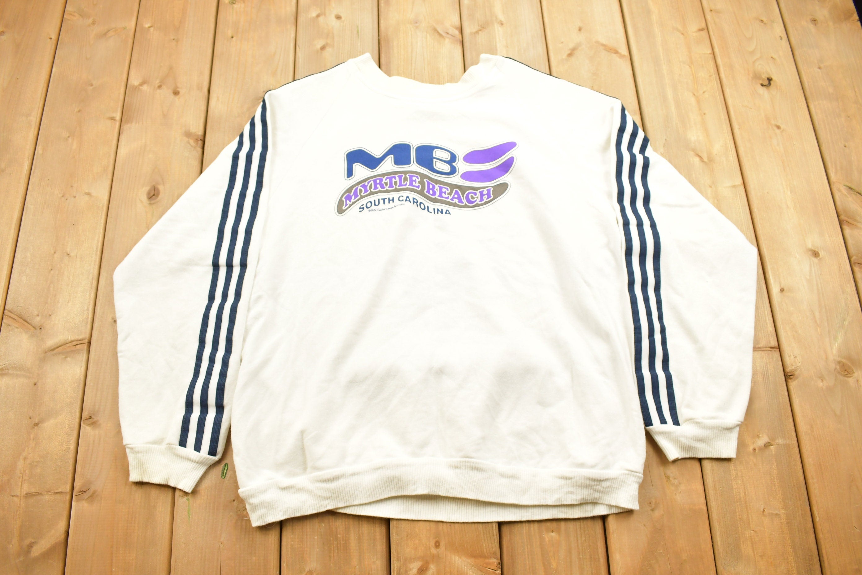 Vintage 1990s Myrtle Beach South Carolina Crewneck Sweatshirt / 90s Crewneck / Souvenir Sweater / Streetwear / Travel And Vacation / 1999