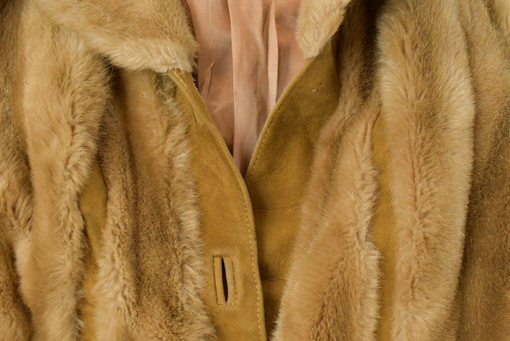 Vintage 1960's One World Faux Fur Coat Women's Large
