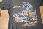 Vintage 1989 P-51 MUSTANG Fighter Plane Single Stitch Graphic T Shirt Made In USA