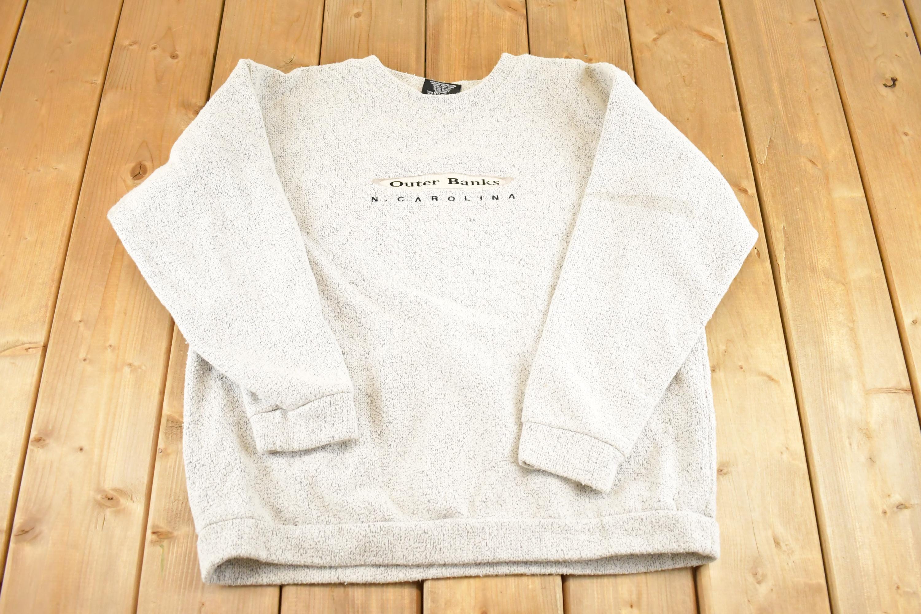 Vintage 1990s Outerbanks Carolina Souvenir Crewneck Sweatshirt Men's M / 90s Crewneck / Travel Vacation Sweater