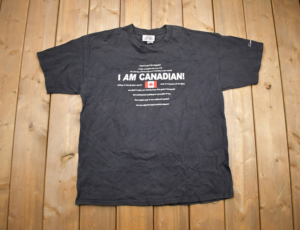 Vintage 1990s I AM CANADIAN Carnarvon Souvenir T Shirt