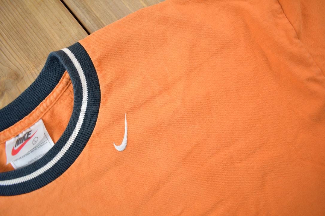 Vintage 1990s Nike Mini Swoosh Heavy Weight Ringer T-Shirt