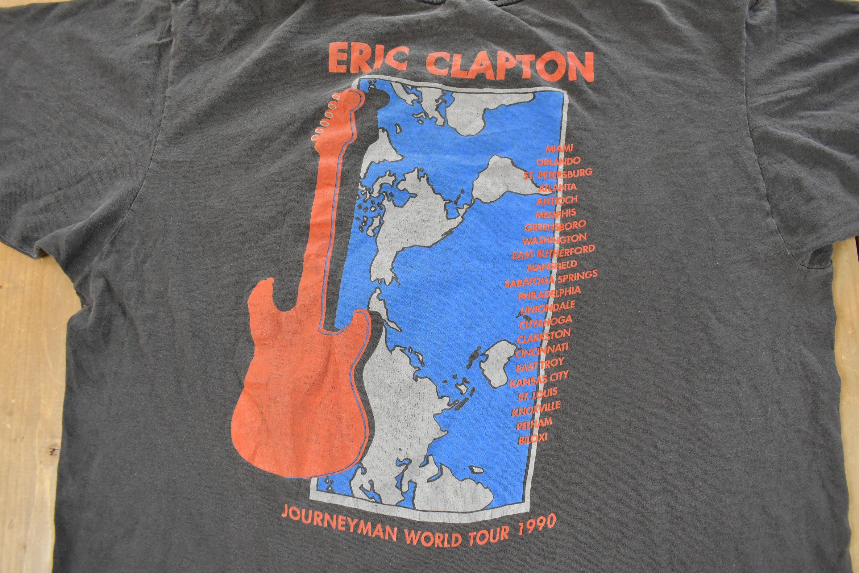 Vintage 1990 Eric Clapton Journeyman World Tour Band T-Shirt Men's XL