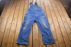Vintage 1990s Big Smith Blue Denim Jean Overalls Size 44 x 28