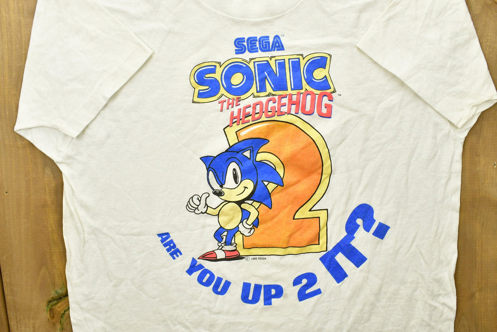 Vintage 1992 Sonic The Hedgehog Sega Promo T-Shirt