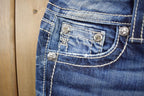 Vintage Y2K Miss Me Bedazzled Low Rise Jeans Size 26x31