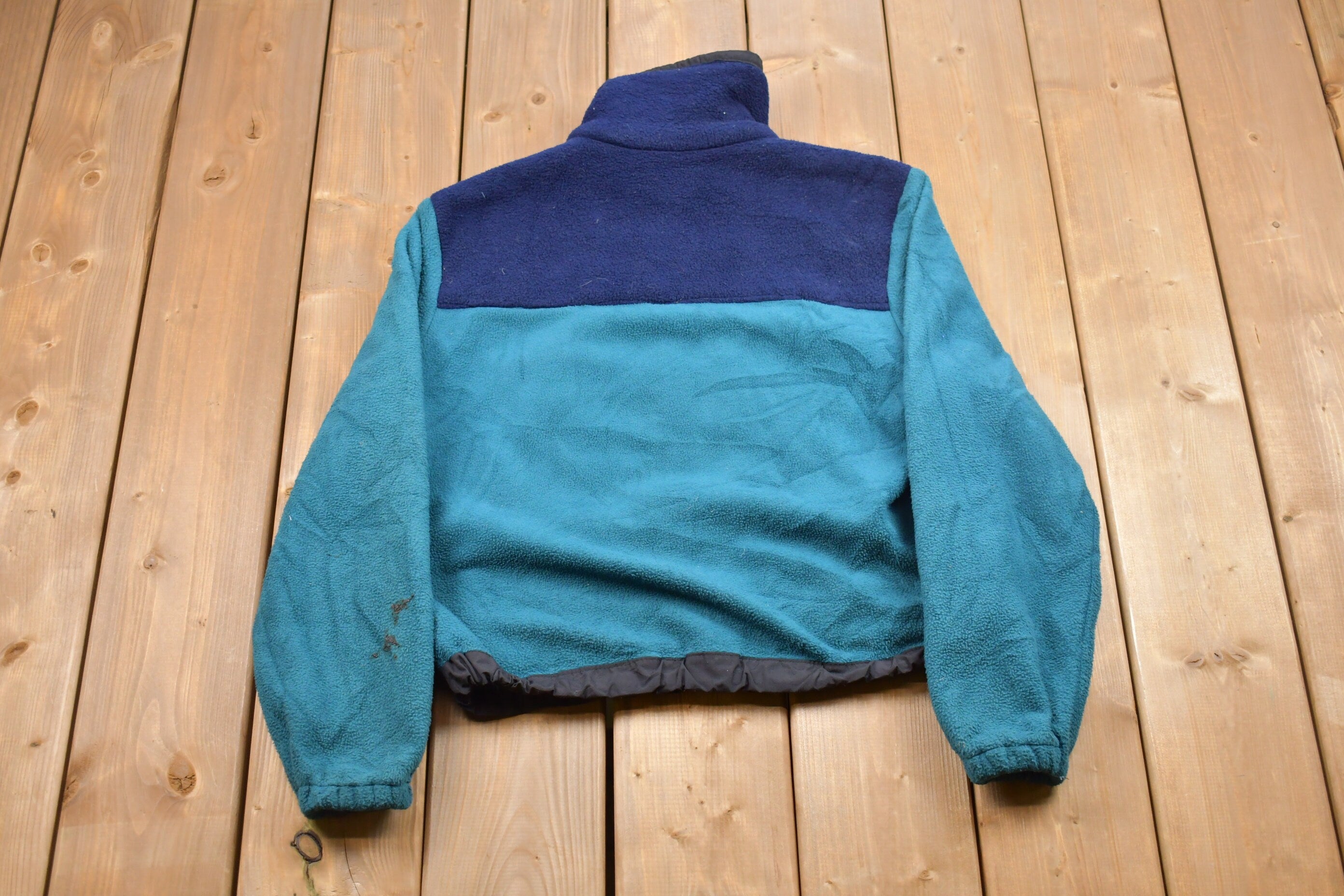 Vintage 1990s Color Block Fleece Sweater