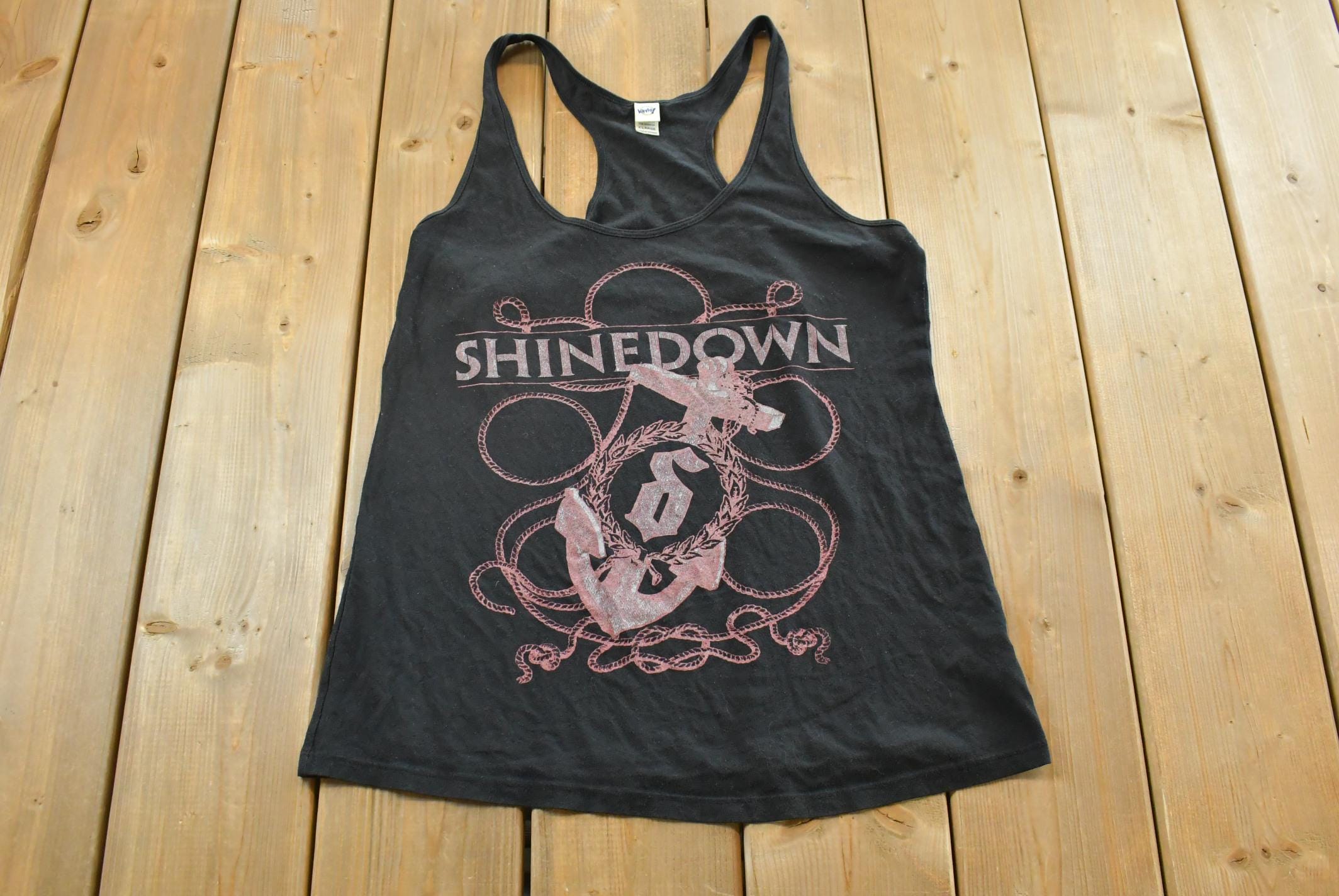 Vintage Y2K Shinedown Nautical Tank Top Shirt Size Women's L / 00s Shirt / 2000s Tee / Streetwear