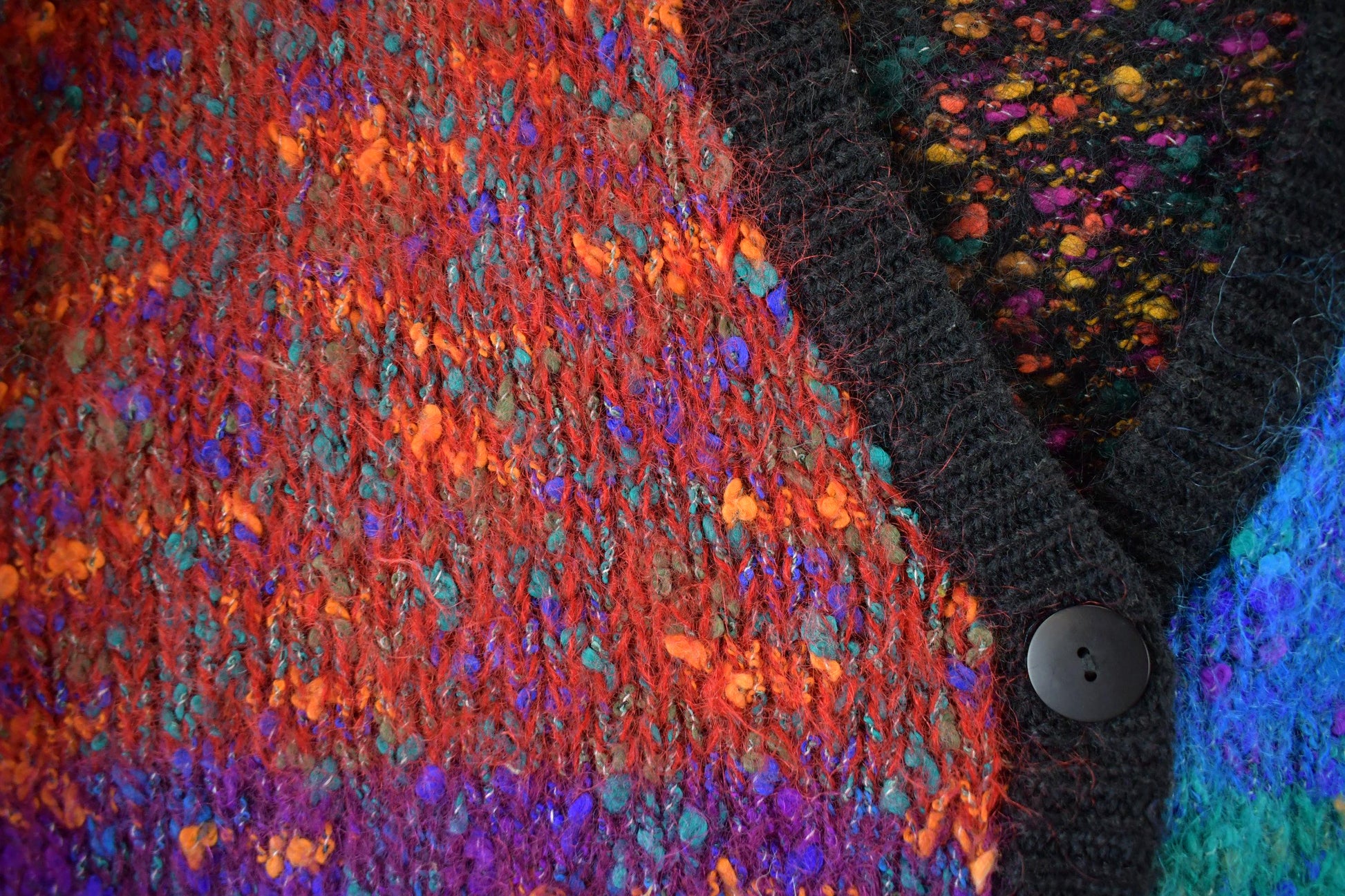 Vintage 1990s Carole Little Mohair Knit Cardigan Sweater