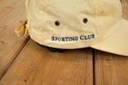 Vintage 1990s Nautica Sporting Club Strapback Dad Hat / 90's Embroidered Boating Preppy Cap