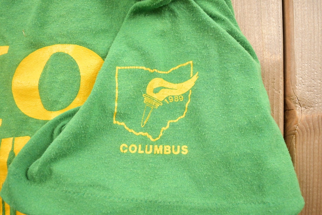 Vintage 1989 Columbus Ohio Police Olympics Graphic T-Shirt