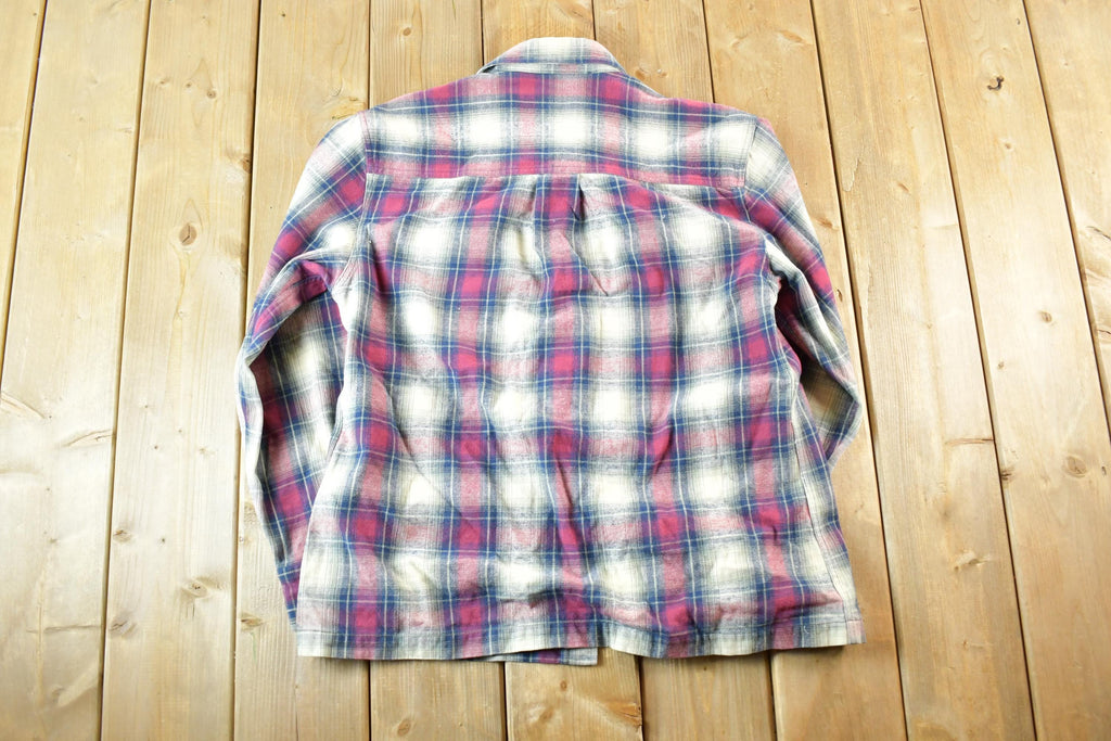 Vintage 1990s BurryLane Plaid Flannel Button Up Shirt Men's L