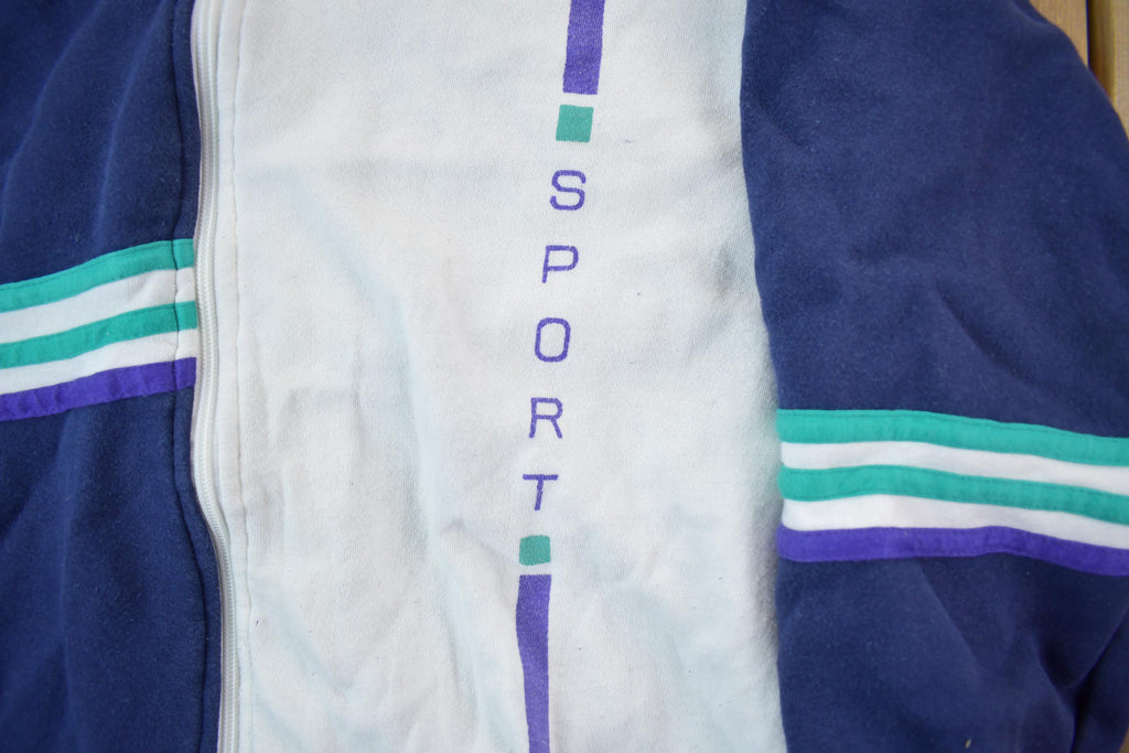 Vintage 1990s Quarter Zip Sport Crewneck Sweatshirt