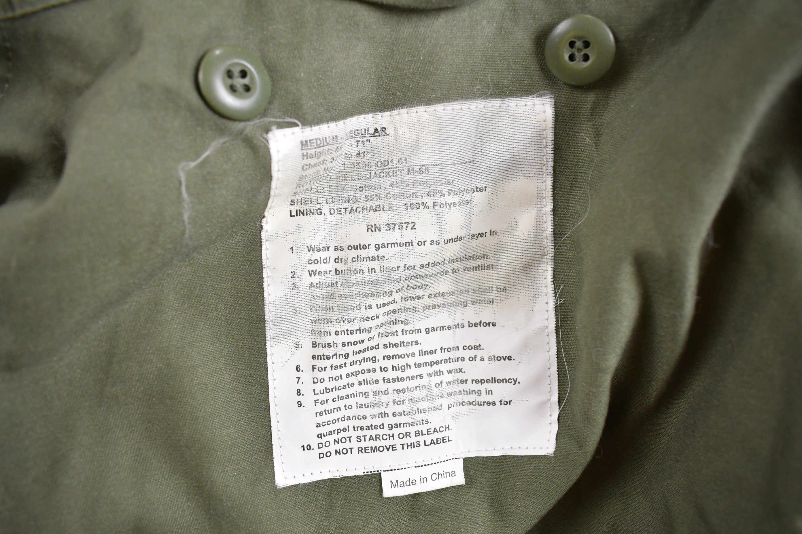 Vintage 1990s M-65 Military Field Coat