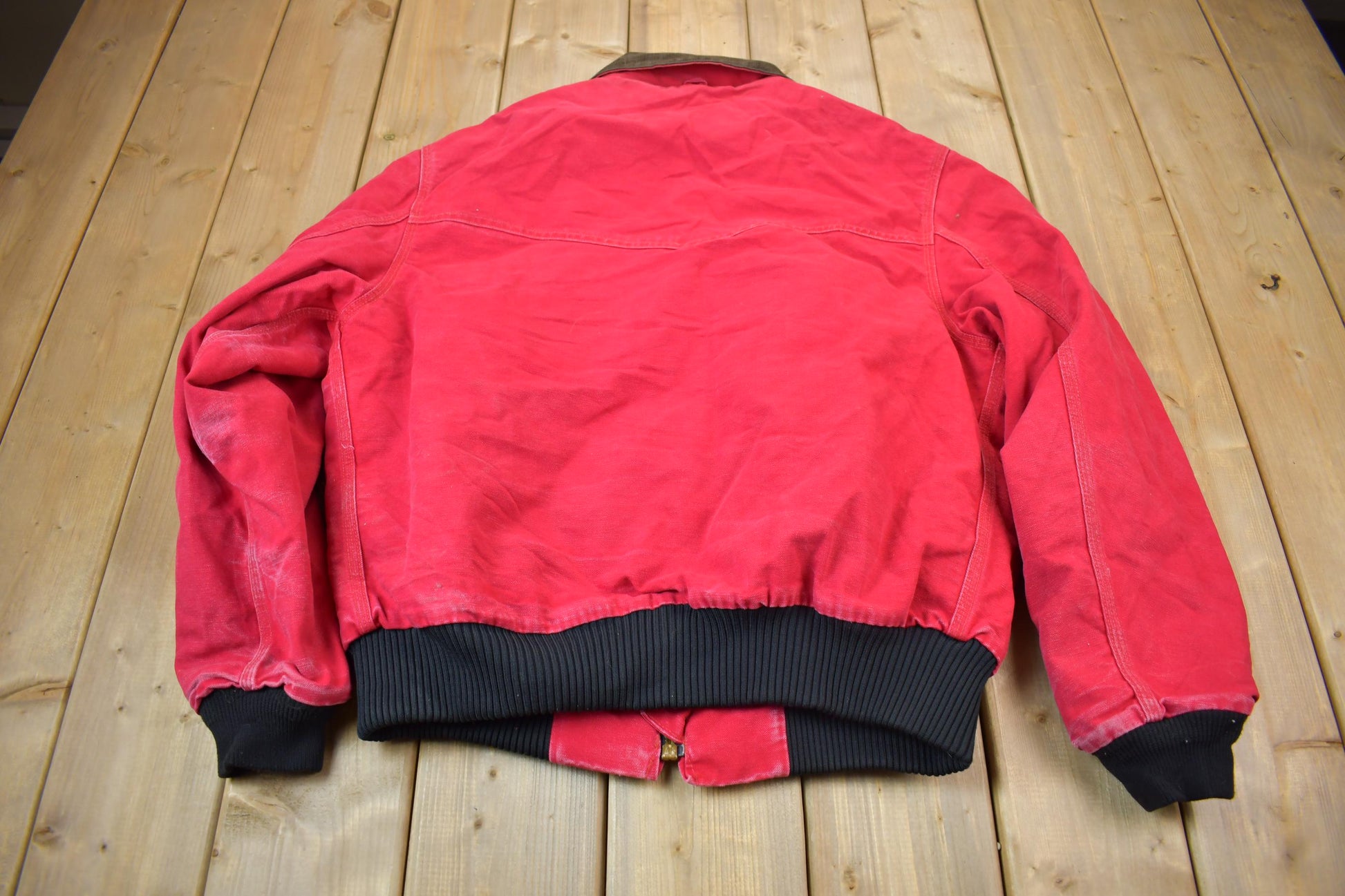 Vintage 1980s Carhartt Red Santa Fe Work Jacket