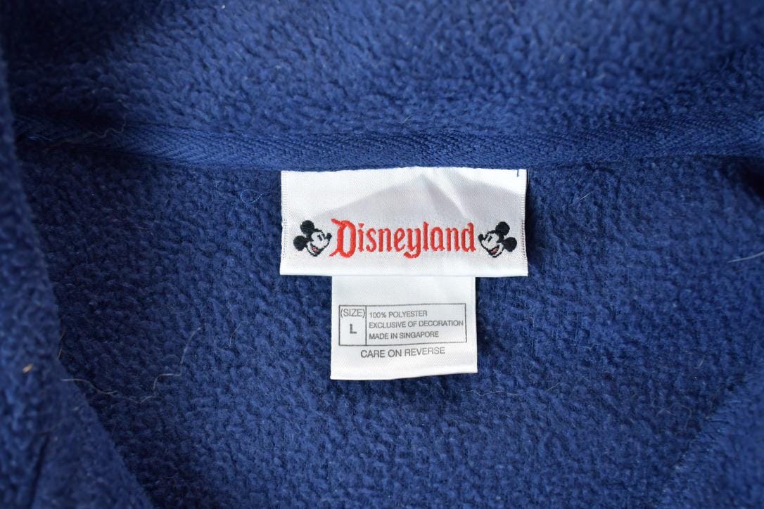 Vintage 1990s Disneyland The Original Grumpy Disney Fleece Crewneck / Vintage Sweatshirt / Vintage Disney / Mickey / Embroidered