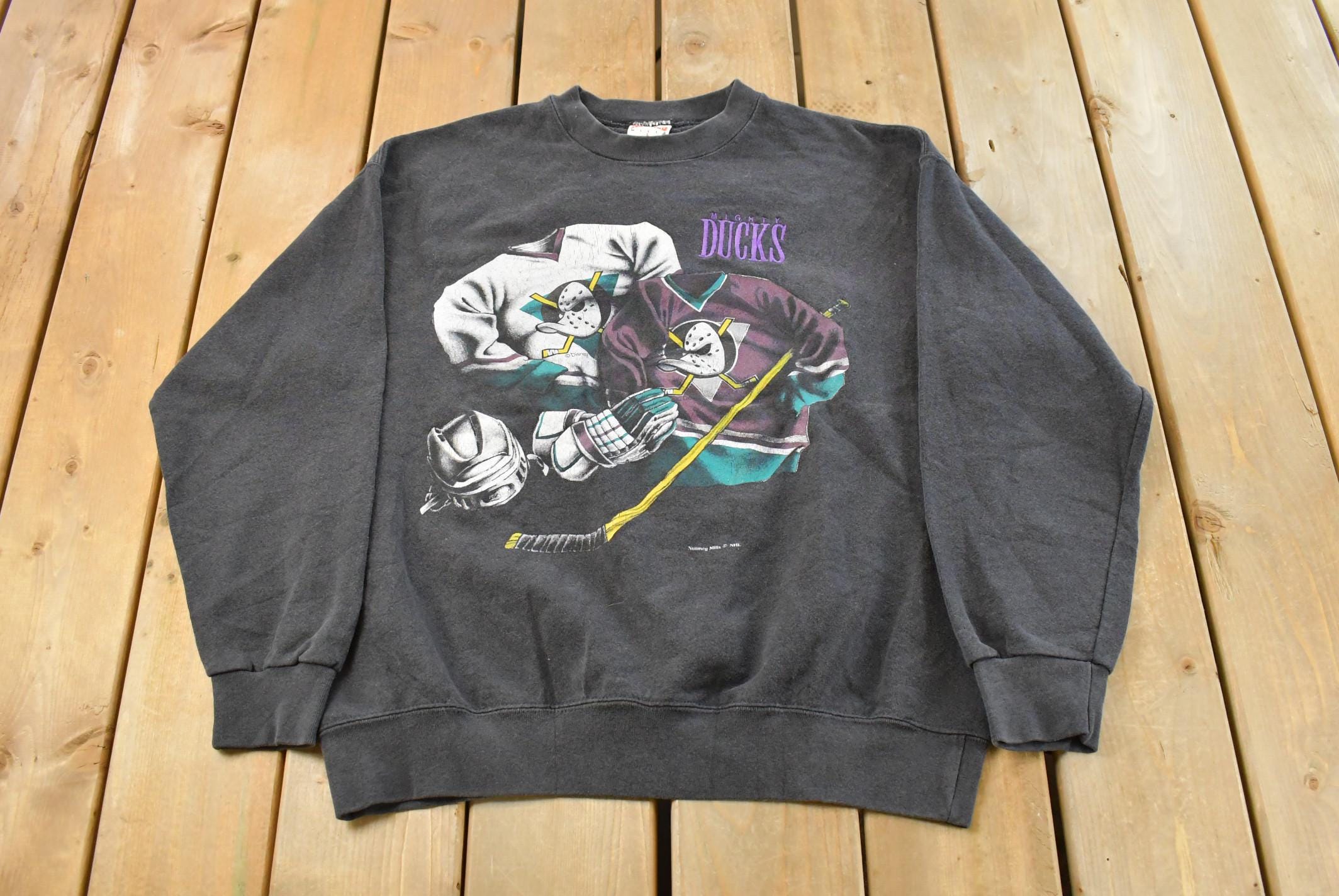 Vintage 1990s Anaheim Mighty Ducks NHL Hockey Crewneck Sweatshirt Men's Large