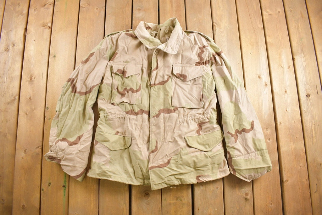 Vintage 2001 Military Desert Camo Cold Weather Jacket