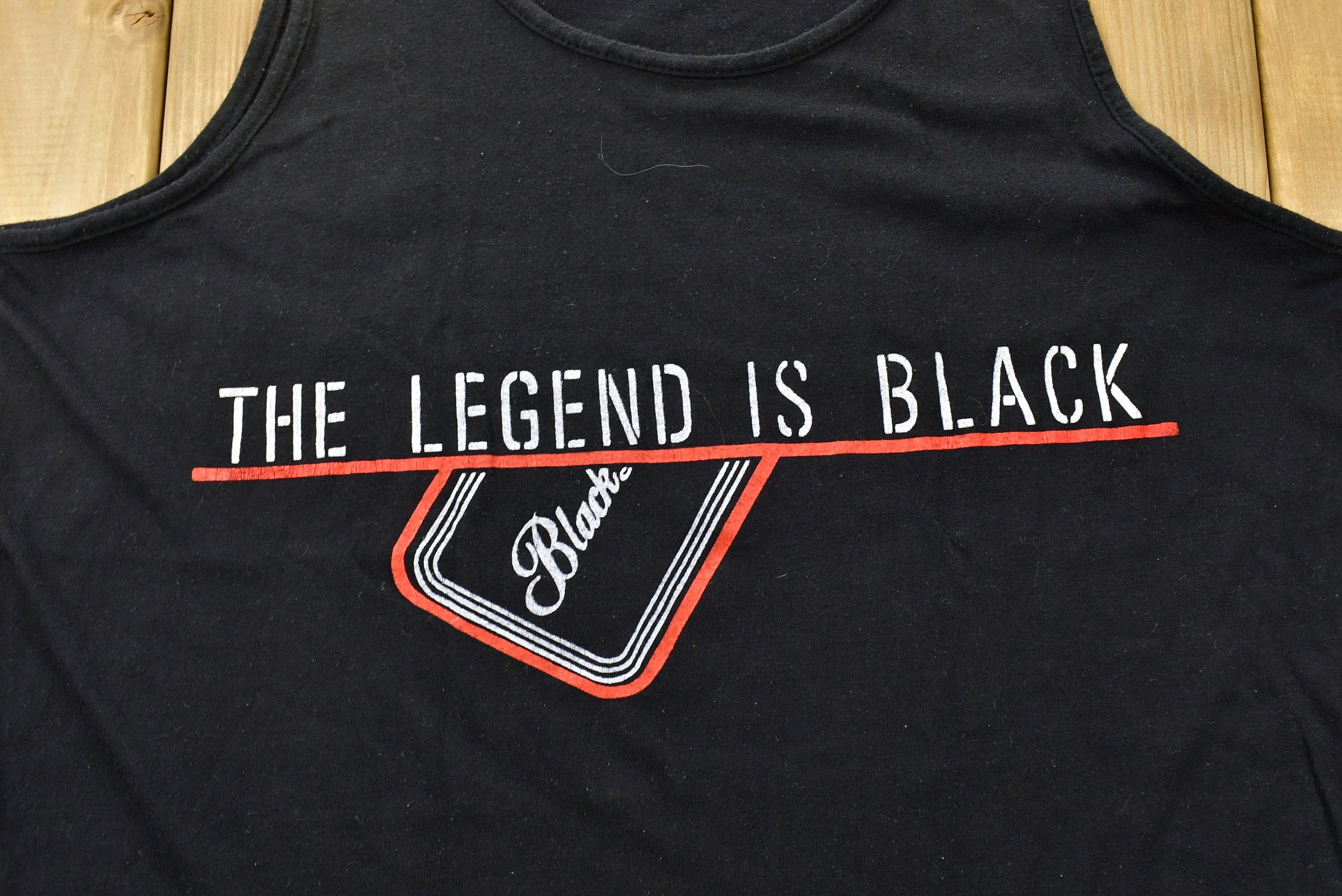 Vintage 1990's Black Ice The Legend Is Black Tank Top Shirt