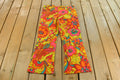 Vintage 1970s Floral Bell Bottom Pants Women's M