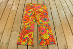 Vintage 1970s Floral Bell Bottom Pants Women's M