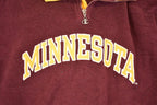 Vintage 1990s Champion Minnesota Quarter Zip Fleece Collegiate Sweater Men's XL