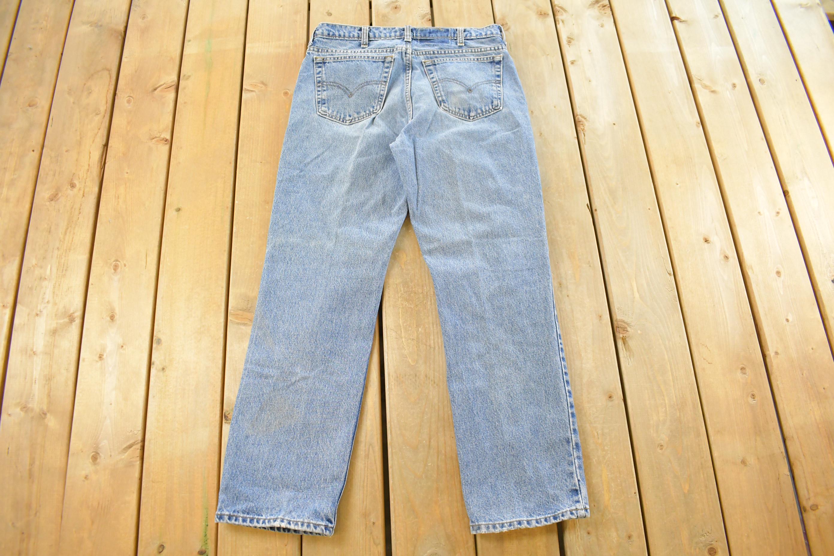 Vintage 1990s Levi's 516 Slim Straight Fit Denim Jeans Men's Size 34 x 29