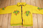 Vintage 1960s Psychedelic Style Wool Knit Sweater