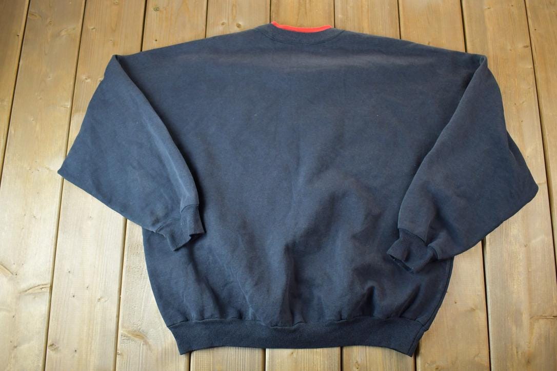 Vintage 1990s Power Saver Double Collar Crew Neck Sweatshirt