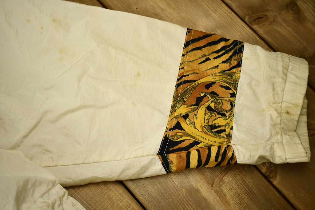 Vintage 1990s Tiger Striped Abstract Pattern Winterset Windbreaker Jacket  Full Zip Jacket  Streetwear  Athleisure  Jacquard