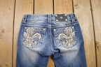 Vintage Y2K Miss Me Bedazzled Low Rise Jeans Size 26x31