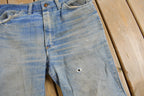Vintage 1970s Distressed Flare Jeans Size 36 x 28