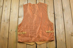 Vintage 1990s The Territory Ahead Tan Leather Vest