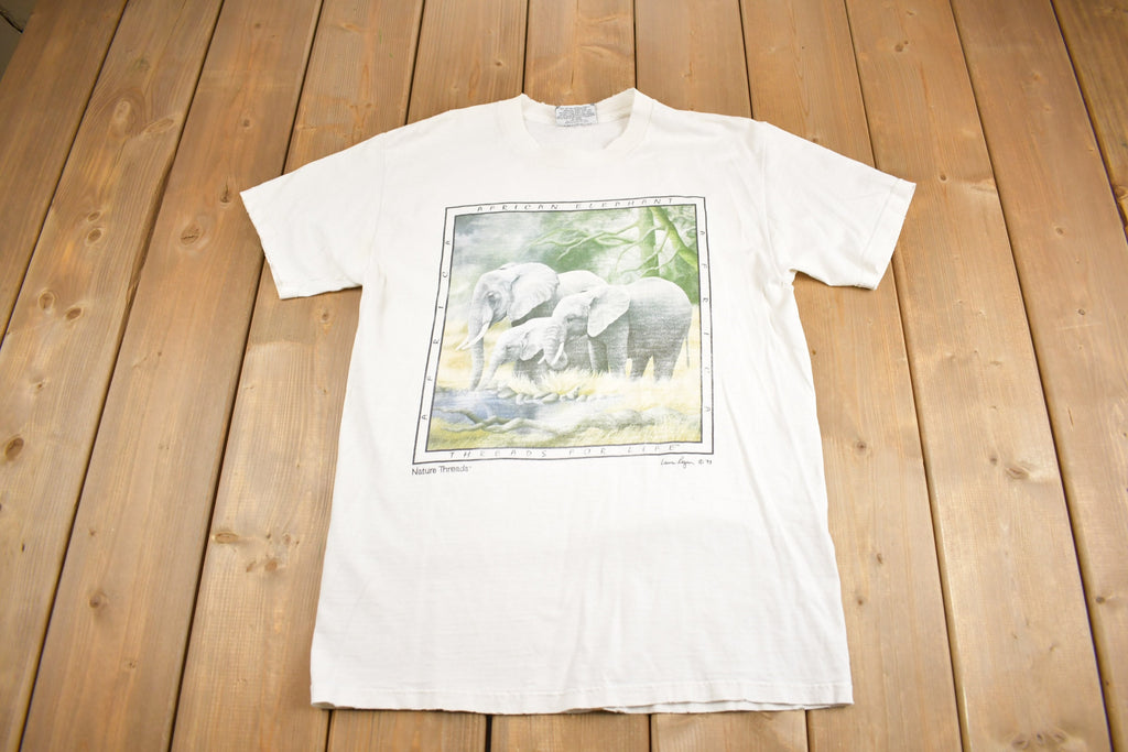 Vintage 1993 African Elephant Graphic T Shirt