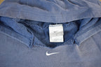 Vintage 1990s Nike Embroidered Mini Middle Swoosh Hoodie Men's 2XL