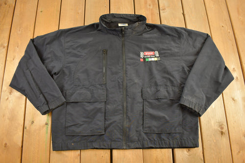 Vintage 1990's Bryant Racing Team Jacket / Nylon Jacket / Streetwear/ Automotive Apparel / Starbus / Racing Jacket / Embroidered