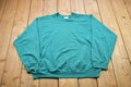 Vintage 1990s Blank Tultex Turquoise Crewneck Sweatshirt