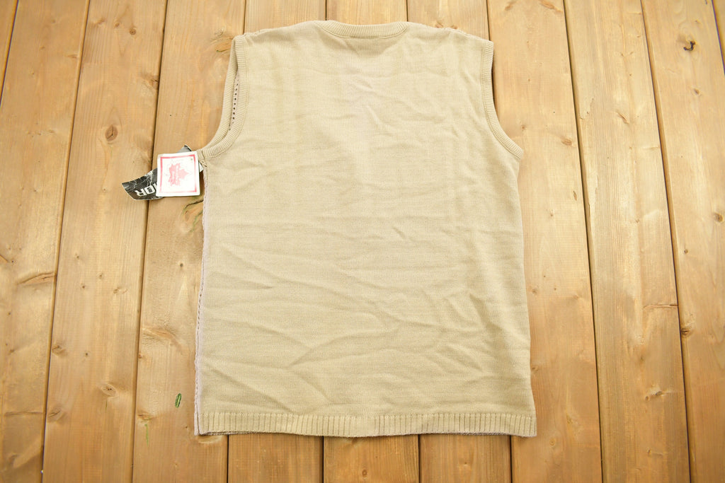 Vintage 1990s Excelsior Knitted Sweater Button Up Vest