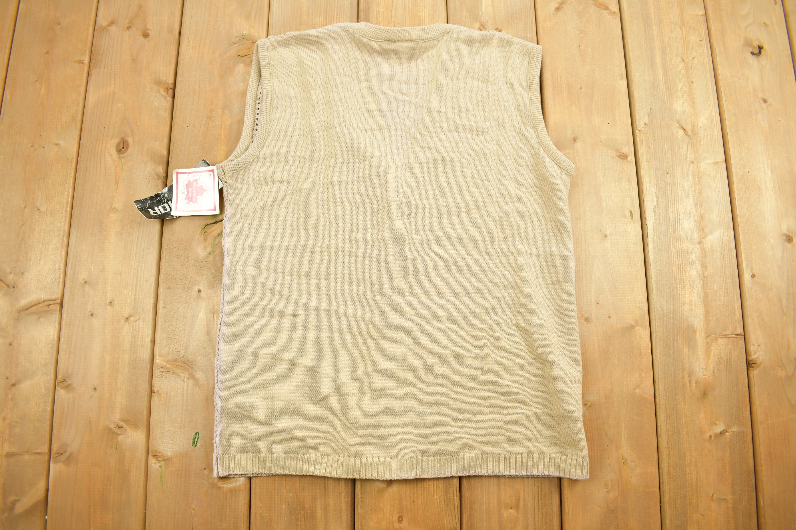 Vintage 1990s Excelsior Knitted Sweater Button Up Vest