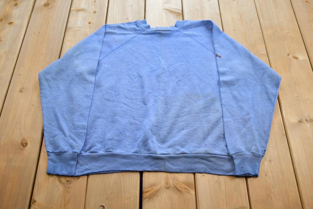 Vintage 1980s Tultex Distressed Athletic Wear Sweater