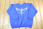 Vintage 1990s Floral Design Crewneck Sweatshirt Womens XL