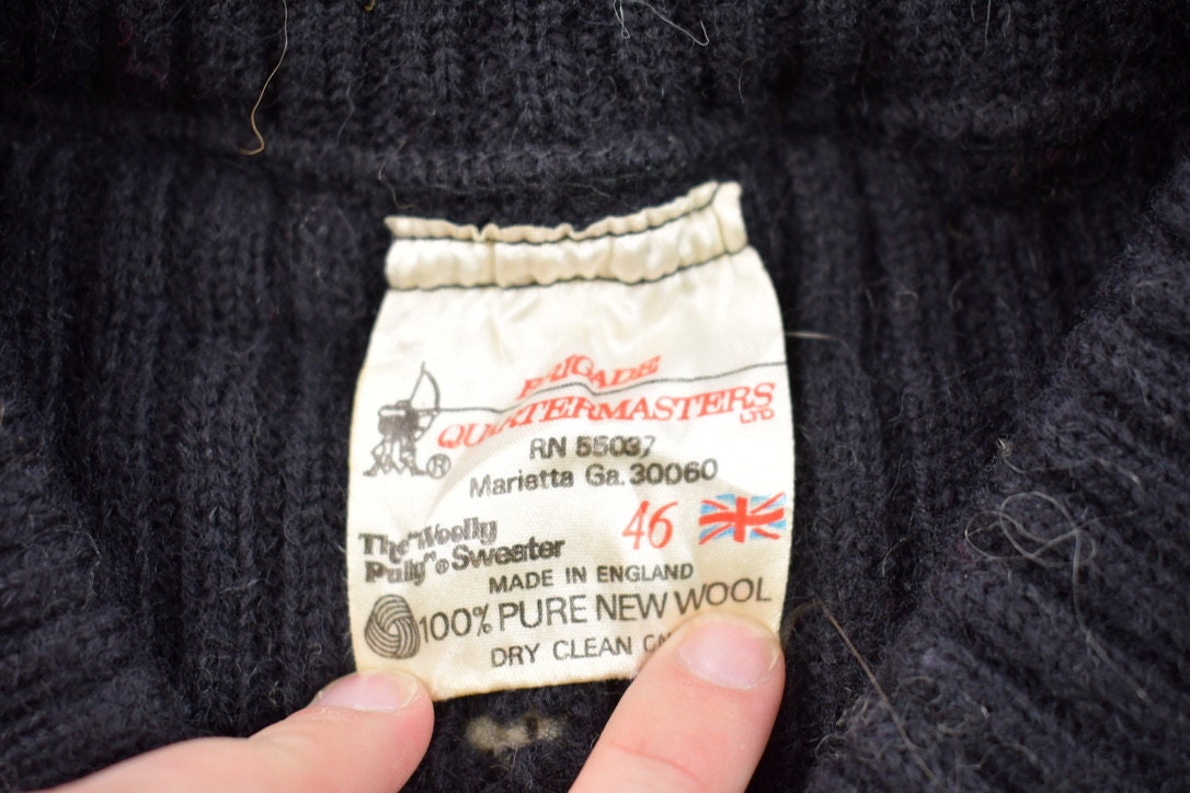 Vintage 1990s Brigade Quartermasters 100% Wool Knit Sweater